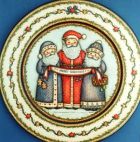 Three Jolly Santas! (Round Plate)
